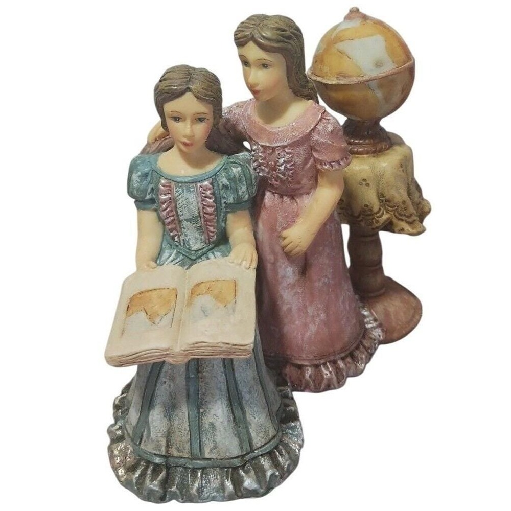 Young's Geography Lesson Figurine 31798 Victorian Dark Academia Library Decor